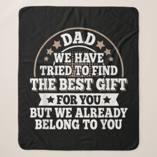 Funny Dad Saying Graphic Vintage Papa Father Sherpa Blanket