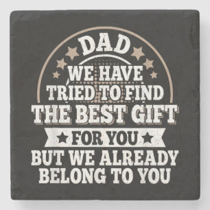 Funny Dad Saying Graphic Vintage Papa Father Stone Coaster