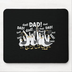 Funny Dad Seagull Funny Daddy Seagulls Fathers Day Mouse Pad