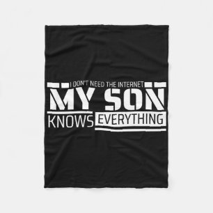 Funny Dad Shirt From Son Men Funny Fathers Day Dad Fleece Blanket
