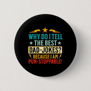 Funny Dad Shirt With Puns (on Back) Fathers Day Da 6 Cm Round Badge