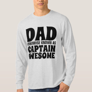 FUNNY DAD T-Shirts CAPTAIN AWESOME