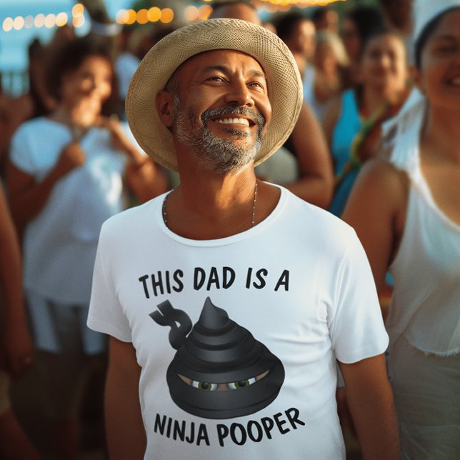 FUNNY DAD T-Shirts, NINJA POOPER T-Shirt (Creator Uploaded)