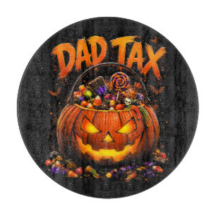 Funny Dad Tax Halloween Pumpkin Cutting Board