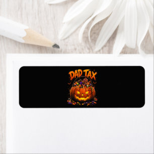 Funny Dad Tax Halloween Pumpkin Return Address Label