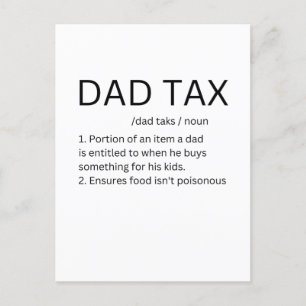 Funny Dad Tax Postcard