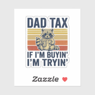 Funny Dad Tax Racoon Vintage Graphic T-Shirt_1
