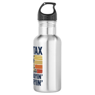 Funny Dad Tax Racoon Vintage Graphic T-Shirt_1 532 Ml Water Bottle