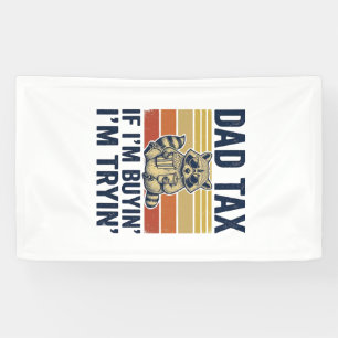 Funny Dad Tax Racoon Vintage Graphic T-Shirt_1 Banner