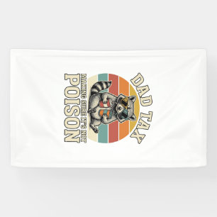 Funny Dad Tax Racoon Vintage T-Shirt Design_1 Banner