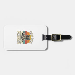 Funny Dad Tax Racoon Vintage T-Shirt Design_1 Luggage Tag