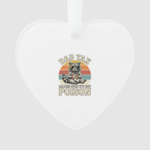 Funny Dad Tax Racoon Vintage T-Shirt Design_1 Ornament