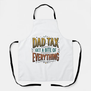 Funny Dad Tax Vintage Engraving Shirt Design_1 Apron