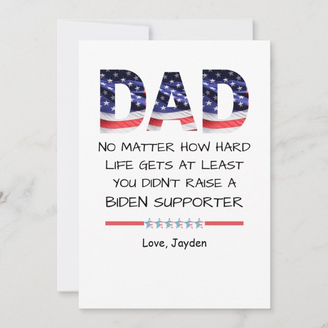 Funny Dad you didn't raise a liberal Invitation (Front)