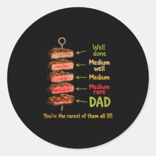 Funny dad you’re the rarest of bbq father’s day classic round sticker