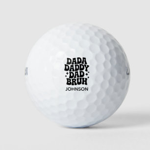 Funny Dada Daddy Dad Bruh Fathers day gift for dad Golf Balls