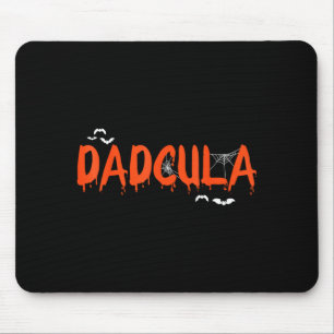 Funny dadcula halloween dad dracula costume mouse pad