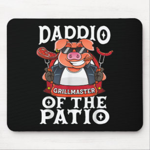 Funny Daddio Of The Patio Bbq Barbecue Fathers Day Mouse Pad