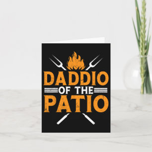 Funny Daddio Of The Patio Fathers Day Bbq Grill Da Card