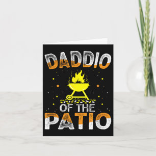 Funny Daddio Of The Patio Fathers Day Bbq Grill Da Card