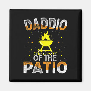 Funny Daddio Of The Patio Fathers Day Bbq Grill Da Magnet