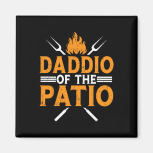 Funny Daddio Of The Patio Fathers Day Bbq Grill Da Magnet