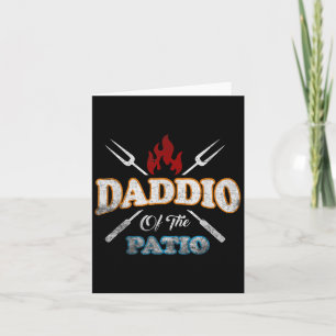 Funny Daddio Of The Patio Fathers Day Bbq Grill Qu Card