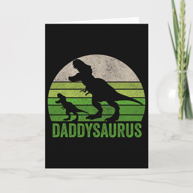 Funny Daddy Dinosaur Daddy Funny Fathers Day Gift  Card (Front)
