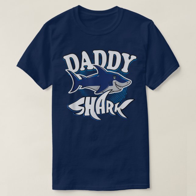 Funny Daddy Shark  Funny Shark Gift T Dad Birthday T-Shirt (Design Front)