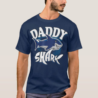 Funny Daddy Shark Funny Shark Gift T Dad Birthday T-Shirt