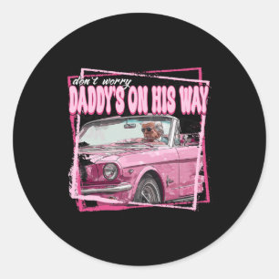 Funny Daddy's Home Trump Pink 2024 Take America Ba Classic Round Sticker