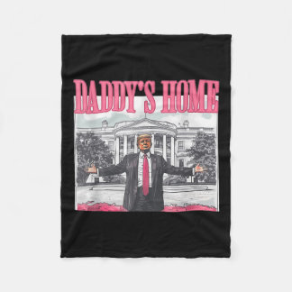 Funny Daddy's Home Trump Pink 2024 Take America Ba Fleece Blanket