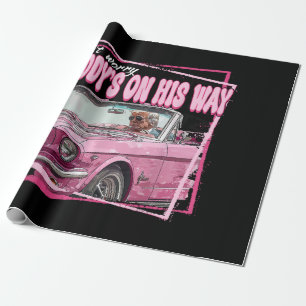 Funny Daddy's Home Trump Pink 2024 Take America Ba Wrapping Paper