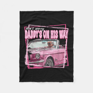 Funny Daddys Home Trump Pink 2024 Take America Fleece Blanket