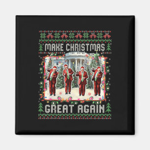 Funny Daddy's Home Trump Ugly Christmas Sweater Xm Magnet
