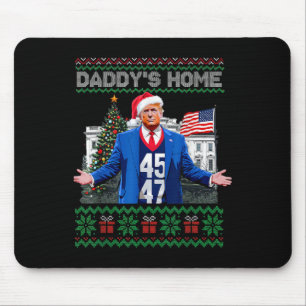Funny Daddy's Home Trump Ugly Christmas Sweater Xm Mouse Pad
