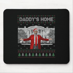Funny Daddy's Home Trump Ugly Christmas Sweater Xm Mouse Pad