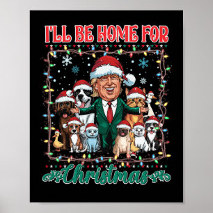 Funny Daddy's Home Trump Ugly Christmas Sweater Xm Poster