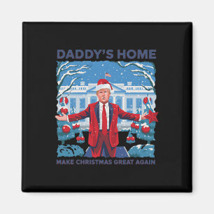Funny Daddys Home Trump Ugly Christmas Sweater Xma Magnet
