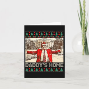 Funny Daddy's Home Trump Ugly Christmas Xmas Pajam Card
