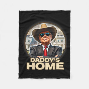 Funny Daddy's Home Trump Won 45 47 Take America Ck Fleece Blanket