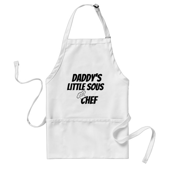 Funny Daddy's little sous chef adult gift Standard Apron (Front)