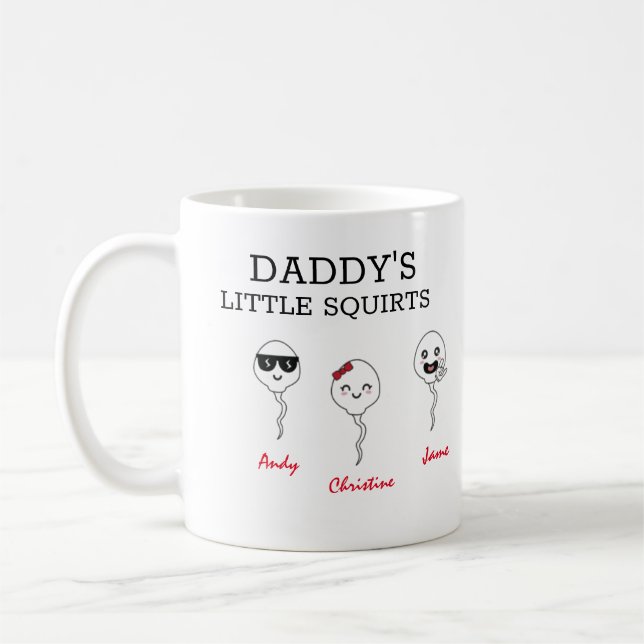 Funny Daddy's little squirts Coffee Mug (Left)