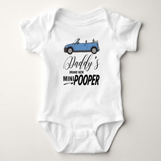 Funny - Daddy's Mini Pooper Baby Design Baby Bodysuit (Front)