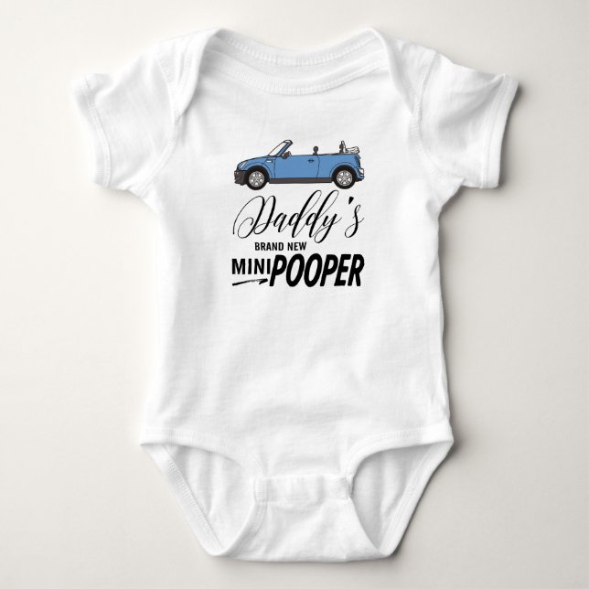Funny - Daddy's Mini Pooper Baby Design Bodysuit (Front)