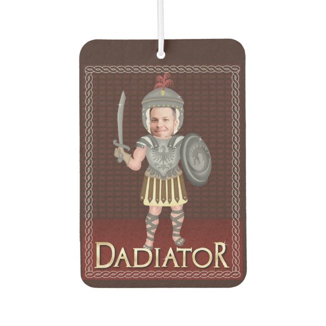 Funny Dadiator Father's Day | Custom Dad Photo Car Air Freshener (Front)