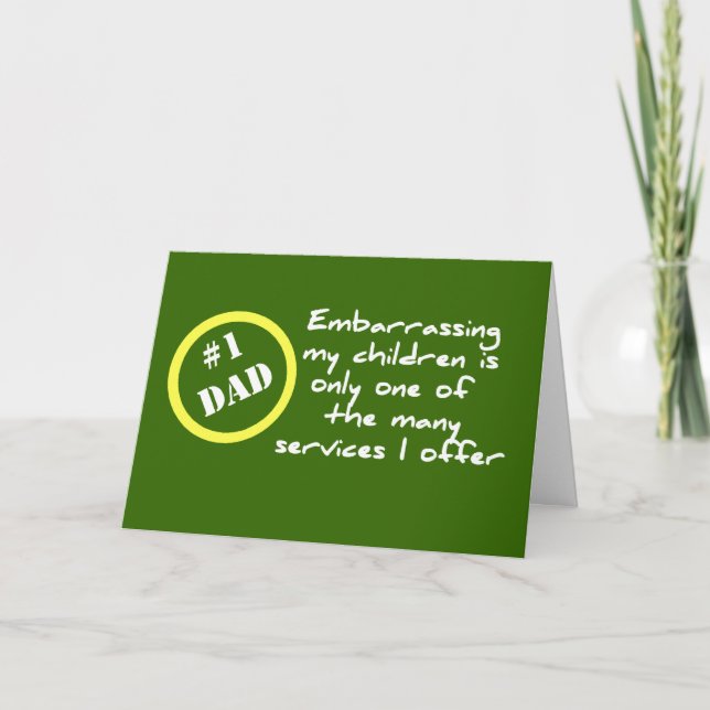 Funny Dadism, Best Dad Card (Front)