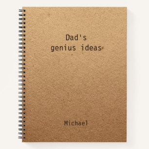Funny Dad's Genius Ideas Personalised Notebook