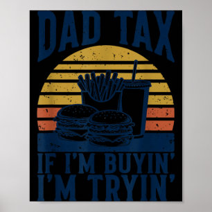 Funny Dad's Share If Buyin Tryin Retro Dad From Poster