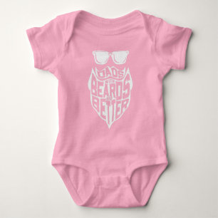 FUNNY DADS WITH BEARDS ARE BETTER FATHERS DAY BABY BODYSUIT